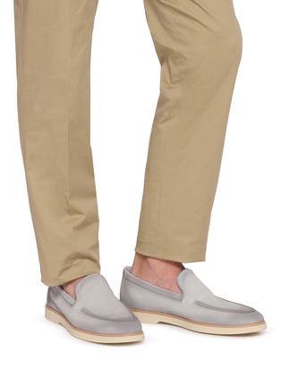Figure View - Click To Enlarge - MAGNANNI - Suede Venetian Loafers