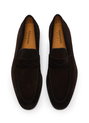 Detail View - Click To Enlarge - MAGNANNI - Crostidifu Suede Penny Loafers