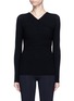 Main View - Click To Enlarge - LIVE THE PROCESS - Crisscross panelled rib knit sweater