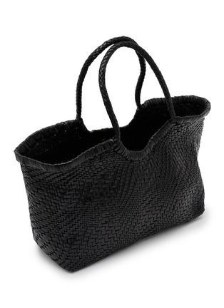 Detail View - Click To Enlarge - DRAGON DIFFUSION - Nantucket Optical Weave Leather Basket Tote Bag