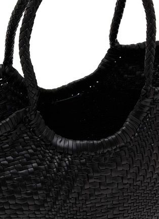 Detail View - Click To Enlarge - DRAGON DIFFUSION - Nantucket Optical Weave Leather Basket Tote Bag