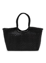 DRAGON DIFFUSION | Nantucket Optical Weave Leather Basket Tote Bag