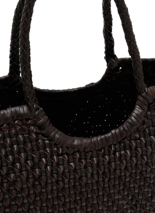 Detail View - Click To Enlarge - DRAGON DIFFUSION - Nantucket Cactus Weave Leather Basket Tote Bag