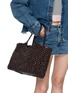Figure View - Click To Enlarge - DRAGON DIFFUSION - Nantucket Cactus Weave Leather Basket Tote Bag