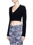 Front View - Click To Enlarge - LIVE THE PROCESS - 3D printed chunky rib knit cropped cardigan