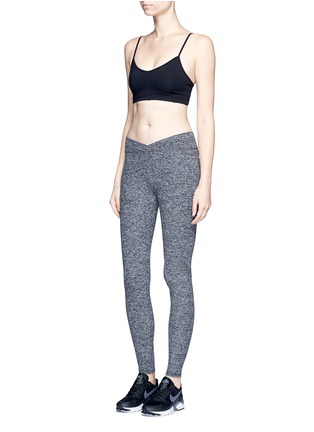 Figure View - Click To Enlarge - LIVE THE PROCESS - 'V' crossover waistband performance leggings