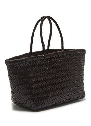 Figure View - Click To Enlarge - DRAGON DIFFUSION - Bamboo Triple Jump Small Leather Tote Bag
