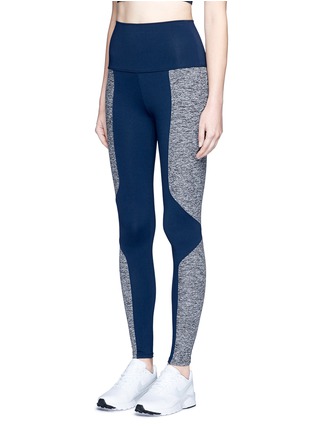 Front View - Click To Enlarge - LIVE THE PROCESS - 'Geometric' foldable waist performance leggings