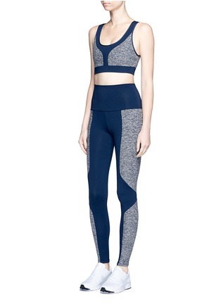 Figure View - Click To Enlarge - LIVE THE PROCESS - 'Geometric' foldable waist performance leggings