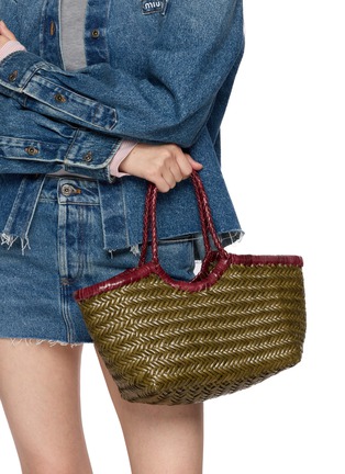 Figure View - Click To Enlarge - DRAGON DIFFUSION - Nantucket Small Bi-colour Leather Tote Bag