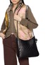 Figure View - Click To Enlarge - DRAGON DIFFUSION - Glendhu Optical Weave Gusset Leather Hobo Bag