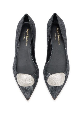 Detail View - Click To Enlarge - RUPERT SANDERSON - Bedfa Leather Skimmer Flats