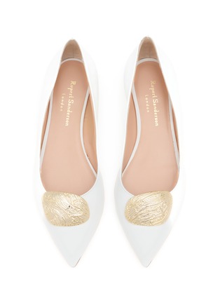 Detail View - Click To Enlarge - RUPERT SANDERSON - Bedfa Pebble Leather Skimmer Flats