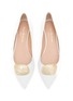 Detail View - Click To Enlarge - RUPERT SANDERSON - Bedfa Pebble Leather Skimmer Flats