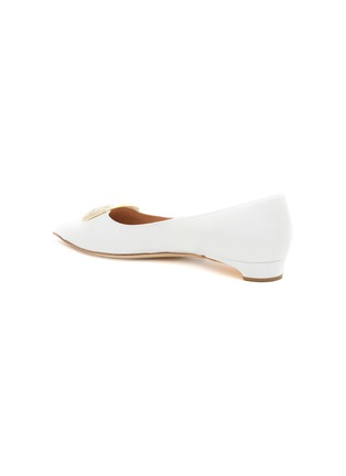  - RUPERT SANDERSON - Bedfa Pebble Leather Skimmer Flats