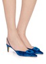 Figure View - Click To Enlarge - RUPERT SANDERSON - Aminta 55 Velvet Slingback Pumps