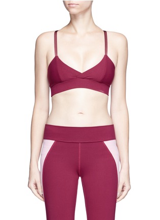 Main View - Click To Enlarge - LIVE THE PROCESS - 'V' crisscross back sports bra