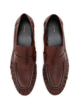 Figure View - Click To Enlarge - THE ROW - Soft Aged Grainy Leather Loafers