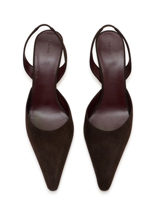 Figure View - Click To Enlarge - THE ROW - 55 Inez Suede Slingback Pumps