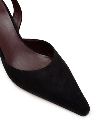 Detail View - Click To Enlarge - THE ROW - 55 Inez Suede Slingback Pumps