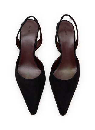 Figure View - Click To Enlarge - THE ROW - 55 Inez Suede Slingback Pumps