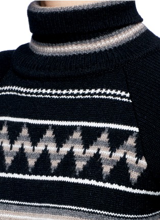 Detail View - Click To Enlarge - HILLIER BARTLEY - Fair Isle intarsia turtleneck sweater