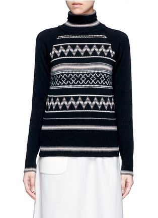 Main View - Click To Enlarge - HILLIER BARTLEY - Fair Isle intarsia turtleneck sweater