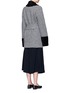 Back View - Click To Enlarge - HILLIER BARTLEY - Embossed faux fur panel geelongora knit cardigan