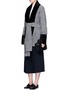 Figure View - Click To Enlarge - HILLIER BARTLEY - Embossed faux fur panel geelongora knit cardigan