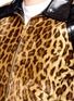 Detail View - Click To Enlarge - HILLIER BARTLEY - Leopard print faux fur leather bomber jacket