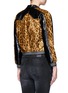 Back View - Click To Enlarge - HILLIER BARTLEY - Leopard print faux fur leather bomber jacket