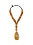 LANE CRAWFORD VINTAGE ACCESSORIES 1980's Amber Coloured Resin Drop Link Necklace
