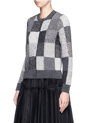 Front View - Click To Enlarge - MARC JACOBS - Patchwork-effect two-way cashmere sweater