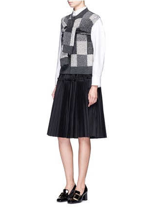 Figure View - Click To Enlarge - MARC JACOBS - Patchwork-effect two-way cashmere sweater