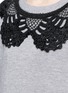 Detail View - Click To Enlarge - MARC JACOBS - Crochet neck cotton blend sweatshirt