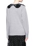 Back View - Click To Enlarge - MARC JACOBS - Crochet neck cotton blend sweatshirt