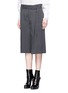 Front View - Click To Enlarge - MARC JACOBS - Pinstripe wool blend cropped wide leg pants