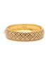 LANE CRAWFORD VINTAGE ACCESSORIES 1990's Gold Toned Plaid Bangle Bracelet