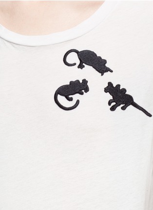 Detail View - Click To Enlarge - MARC JACOBS - Mice embroidered cotton T-shirt