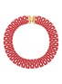LANE CRAWFORD VINTAGE ACCESSORIES 1980's Gold Toned Enamel Links Necklace