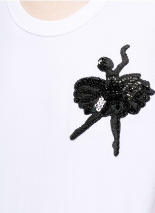 Detail View - Click To Enlarge - MARC JACOBS - Embellished ballerina appliqué T-shirt