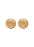 LANE CRAWFORD VINTAGE ACCESSORIES 1960's Gold Toned Floral Clip On Earrings