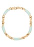 LANE CRAWFORD VINTAGE ACCESSORIES 1980's Gold Toned Turquoise Enamel Bracelet