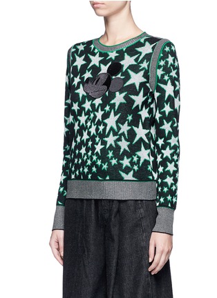 Front View - Click To Enlarge - MARC JACOBS - x Disney Mickey Mouse star jacquard sweater