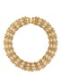 LANE CRAWFORD VINTAGE ACCESSORIES 1980's Gold Toned Wide Chain Necklace