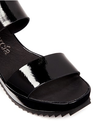 Detail View - Click To Enlarge - PEDRO GARCIA  - 'Fiona' patent leather platform wedge sandals
