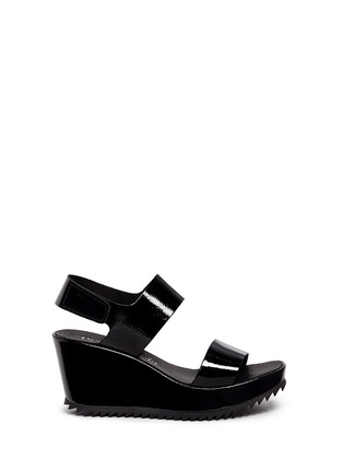 Main View - Click To Enlarge - PEDRO GARCIA  - 'Fiona' patent leather platform wedge sandals