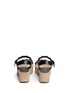 Back View - Click To Enlarge - PEDRO GARCIA  - 'Nagore' crystal suede wedge leather sandals