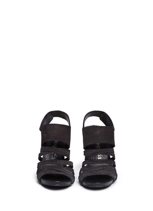 Front View - Click To Enlarge - PEDRO GARCIA  - 'Yuna' strappy suede sandals