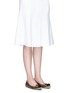 Figure View - Click To Enlarge - PEDRO GARCIA  - 'Albany' ruffled satin skimmer flats
